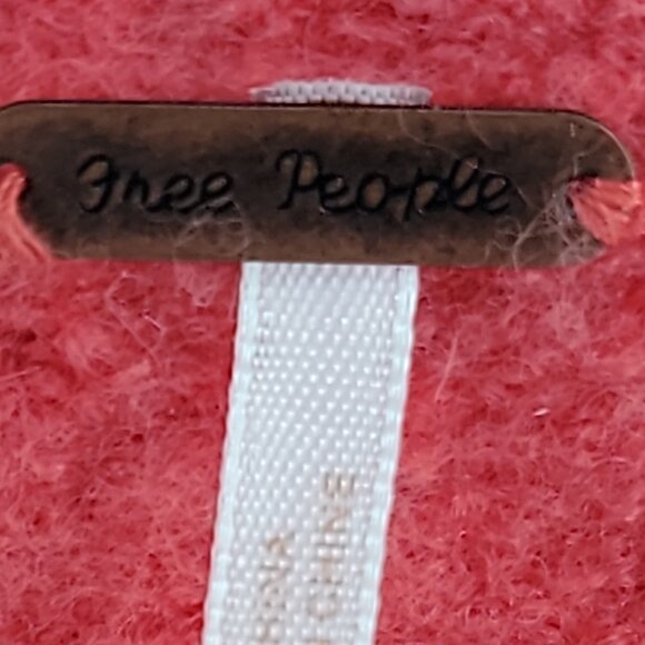 Free People Felted Wool V-Neck Sweater | Boiled Wool | Cozy Sculptural Knit | M - Picture 4 of 7